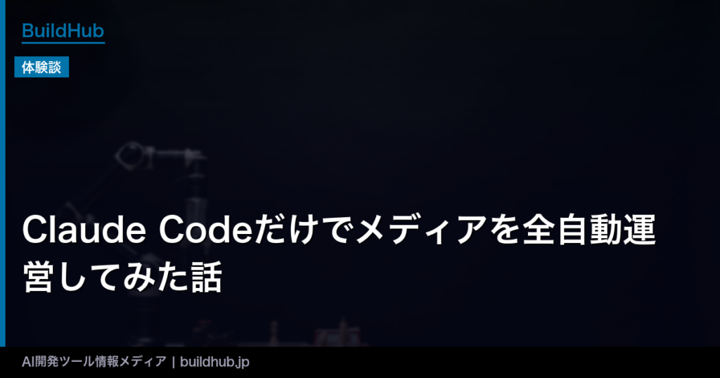 Claude Codeだけでメディアを全自動運営してみた話